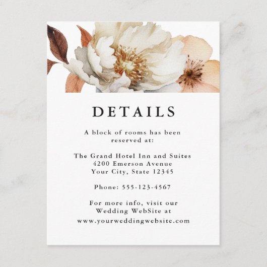 魅惑的な秋素朴の植物詳細 エンクロージャーカード (正面)