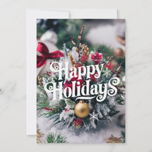 魅惑的な素敵な贈り物の幸せな冬 シーズンカード (正面)