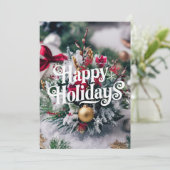 魅惑的な素敵な贈り物の幸せな冬 シーズンカード (スタンド正面)