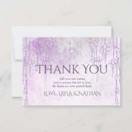 魅惑的な紫色のサンキューカード サンキューカード