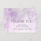 魅惑的な紫色のサンキューカード サンキューカード (正面/裏面)