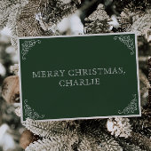 魅惑的な緑のサンタクロースのクリスマス便り