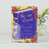 魅惑的な美しいとビースト妖精の物語イエロー 招待状 (スタンド正面)