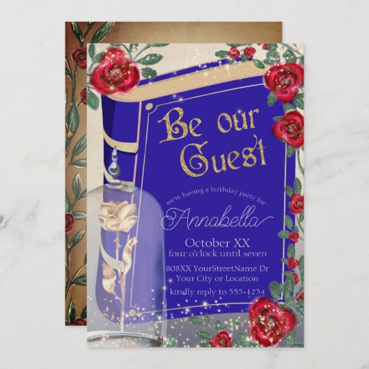 魅惑的な美しいとビースト童話 招待状 (正面/裏面)