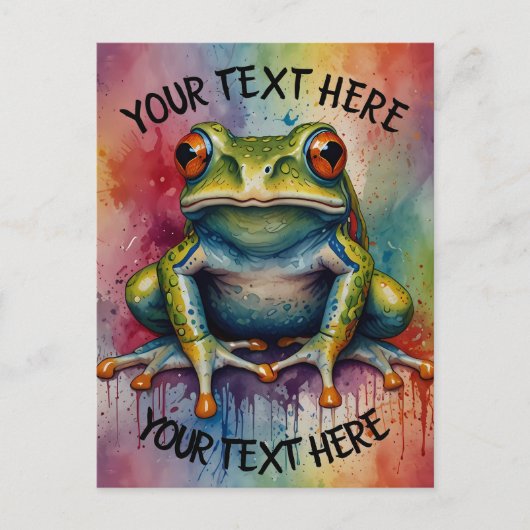 魅惑的な美しいカエルを発見する ポストカード (正面)