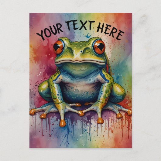 魅惑的な美しいカエルを発見 ポストカード (正面)