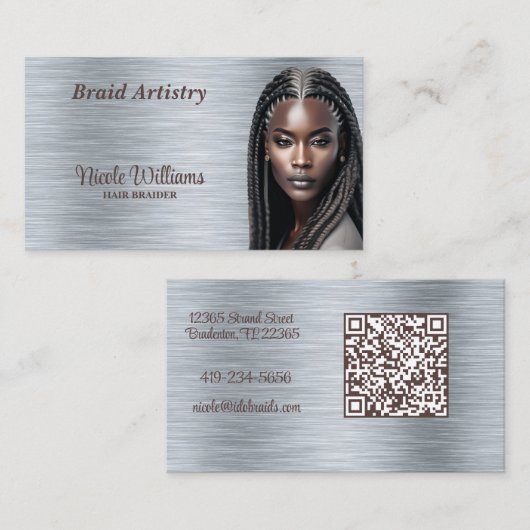 魅惑的な美容師 名刺 (正面/裏面)