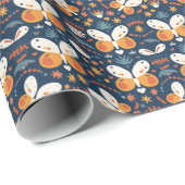 魅惑的な蝶とフローラのシームレスなパターン ラッピングペーパー (ロールコーナー)