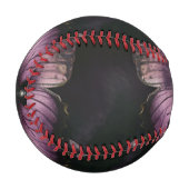 魅惑的な蝶のパターン 野球ボール (正面左)