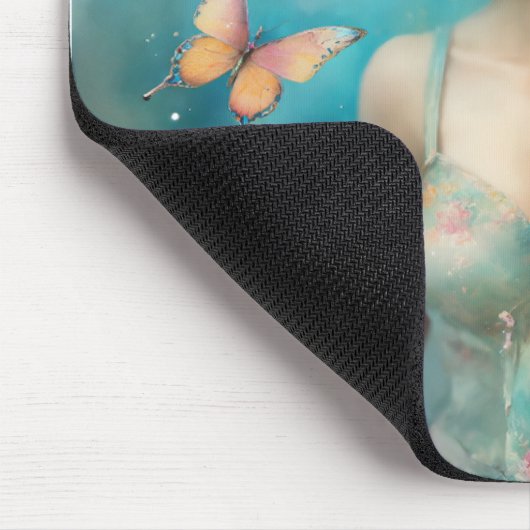 魅惑的な蝶の女の子 | 魔法のファンタジー塔 マウスパッド (コーナー)