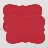 魅惑的な赤の背景の白縁どデザイン ノートカード (正面/裏面)