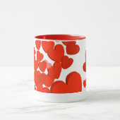 魅惑的な赤ハートのマグ マグカップ (中央)