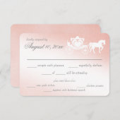 魅惑的な赤面おとぎ話の応答カード 出欠カード (正面/裏面)