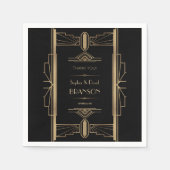 魅惑的な轟音20年代の素晴らしギャツビー結婚ズ スタンダードカクテルナプキン (正面)