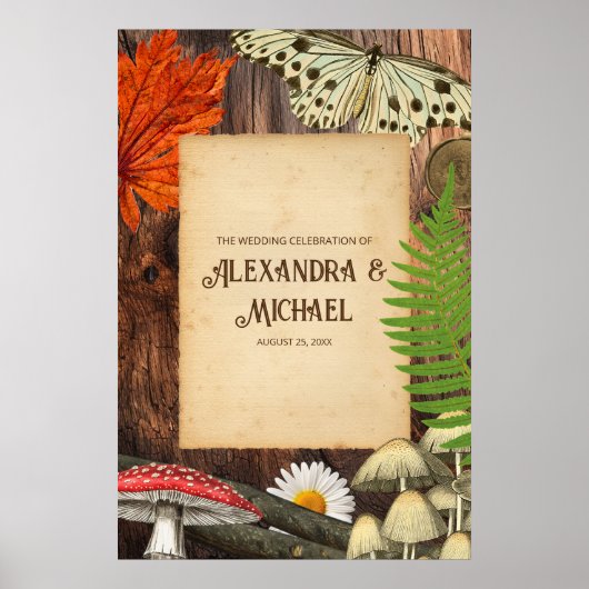 魅惑的な農村の森の自然にインスパイアされた ポスター (正面)