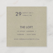 魅惑的な金ゴールドブルーブラックロータス結婚フローラ スクエア名刺 (裏面)