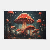 魅惑的な魔法妖精キノコの背景 ドアマット (正面)