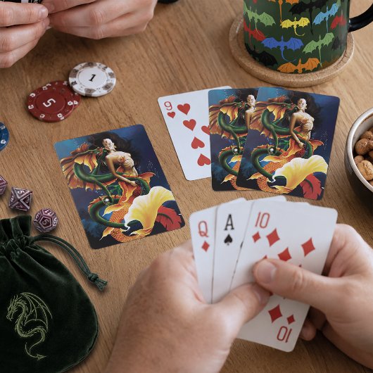魅惑的な鯉の人魚 水の龍 ファンタジー トランプ
