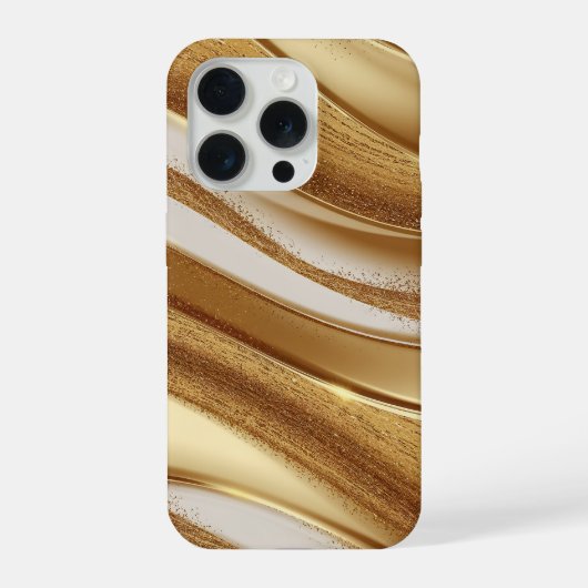 魅惑的な黄金の流れ iPhoneケース (裏面)