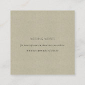 魅惑的淡い色のなブルーシルバーロータス結婚フローラ スクエア名刺 (裏面)