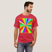 魅惑的鮮やかなハズカラフルパターン Tシャツ (正面フル)