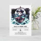 魅惑航海の海賊誕生日 招待状 (スタンド正面)