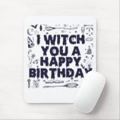 魔女あなたハッピーバースデーおもしろい魔女不気味ギフト マウスパッド (マウス)