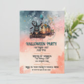 魔女うさぎ秋かぼちゃハロウィーン 招待状 (スタンド正面)