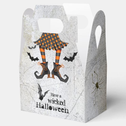 魔女おもしろいの脚よこしまなハロウィーン フェイバーボックス (オープン)