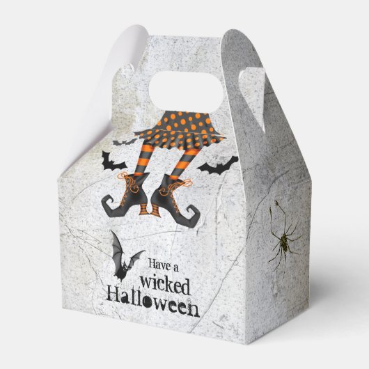 魔女おもしろいの脚よこしまなハロウィーン フェイバーボックス (正面サイド)