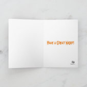 魔女おもしろい顔マスクハロウィーン カード (内部)