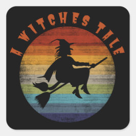 魔女おもしろい魔女 スクエアシール