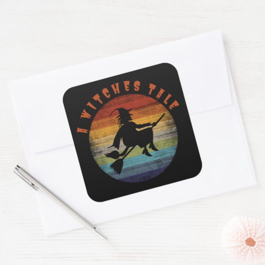 魔女おもしろい魔女 スクエアシール (封筒)