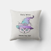 魔女お洒落猫 クッション (裏面)