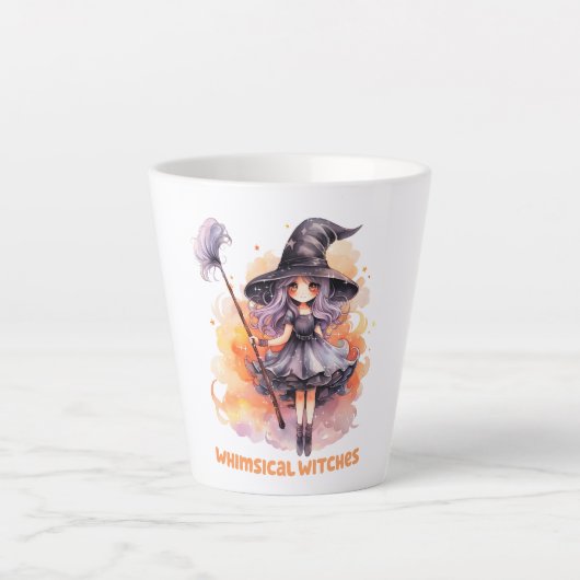 魔女お洒落 カフェラテマグ (正面)