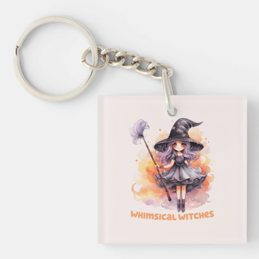 魔女お洒落 キーホルダー (正面)