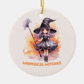 魔女お洒落 セラミックオーナメント (正面)