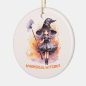 魔女お洒落 セラミックオーナメント (左)