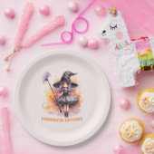 魔女お洒落 ペーパープレート (パーティー)