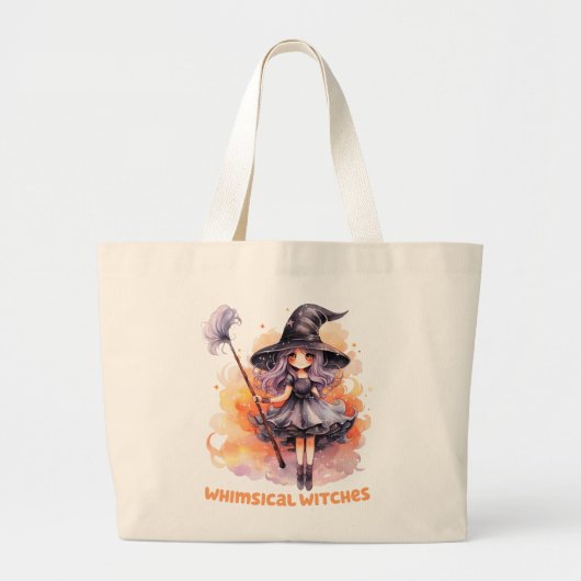 魔女お洒落 ラージトートバッグ (正面)