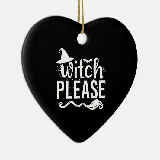 魔女お願いシャツ魔女シャツ面白いハロウィーン セラミックオーナメント (右)