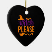 魔女お願いシャツ魔女シャツ面白いハロウィーン セラミックオーナメント (右)