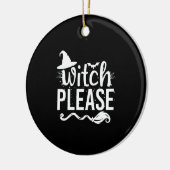 魔女お願いシャツ魔女シャツ面白いハロウィーン セラミックオーナメント (左)
