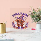 魔女お願いハイランドカウハロウィーン アクリルサイン (ウェディング)