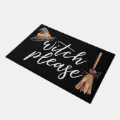 魔女お願いハロウィンブラック ドアマット (アングル)