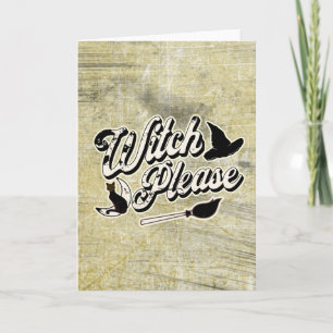 魔女お願いヴィンテージハロウィンおもしろい カード