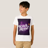 魔女お願い！かわいい&サッシハロウィーンキッズTシャツ Tシャツ (正面フル)