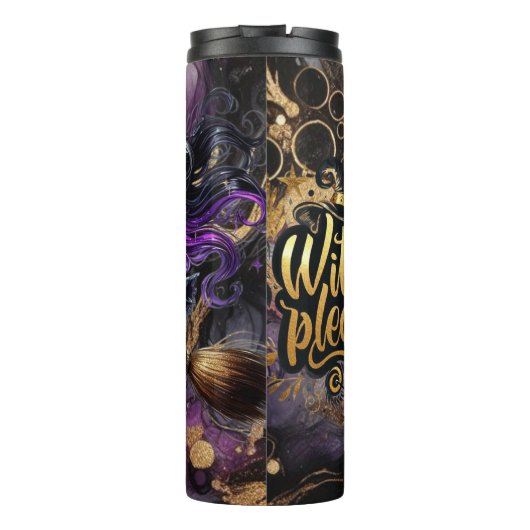 魔女お願い!ゴシック異教の魔女ハロウィーンファンタジー タンブラー (裏面)