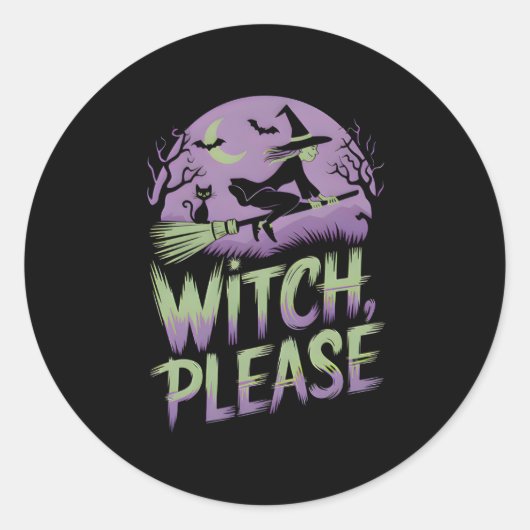 魔女お願い | ハロウィーンフェスティバル ラウンドシール (正面)