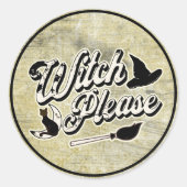 魔女お願い |ハロウィーン ラウンドシール (正面)